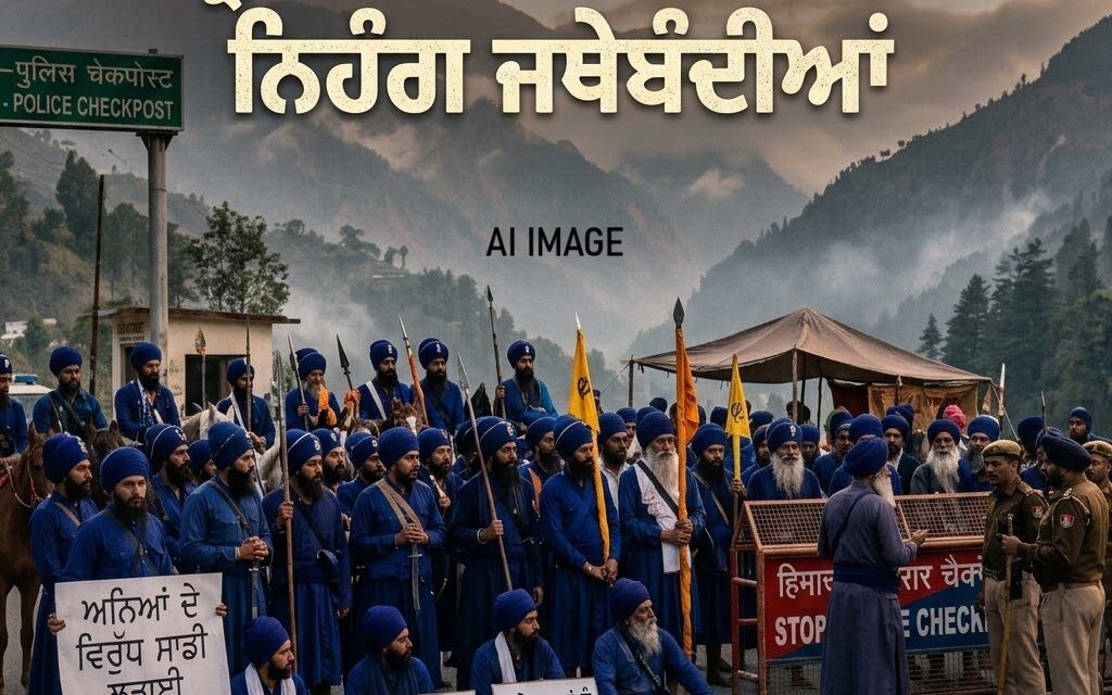 Nihang Sikh groups stopped at Himachal-Uttarakhand border amid protest over arrests create image on topic